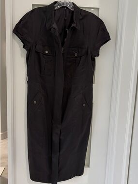 Magaschoni Black Utility Shirt Dress